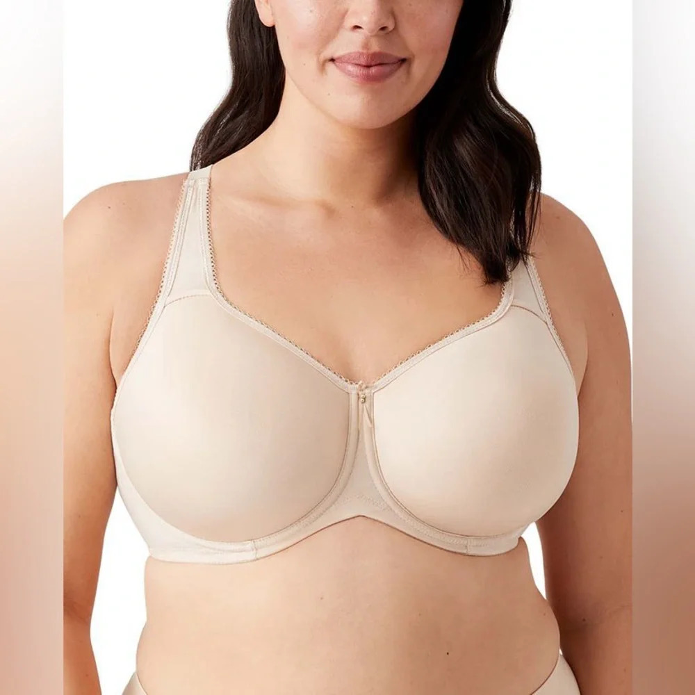 NWT Wacoal Basic Beauty Underwire T-Shirt Bra 853192 44 D Sand‎ Nude
